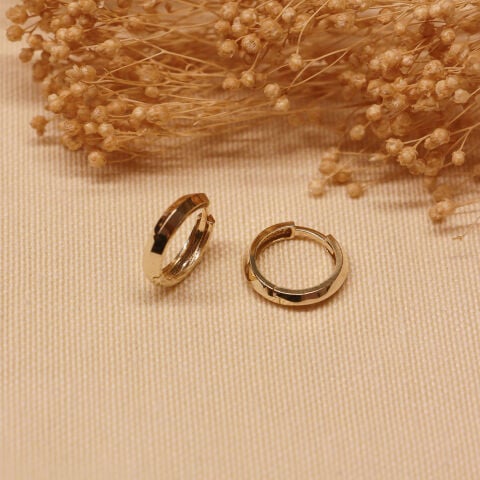 1.5 Cm Faset Halka Küpe