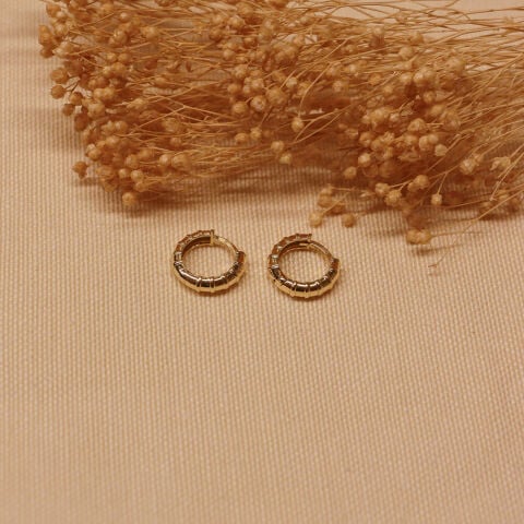 1 Cm Bambu Halka Küpe