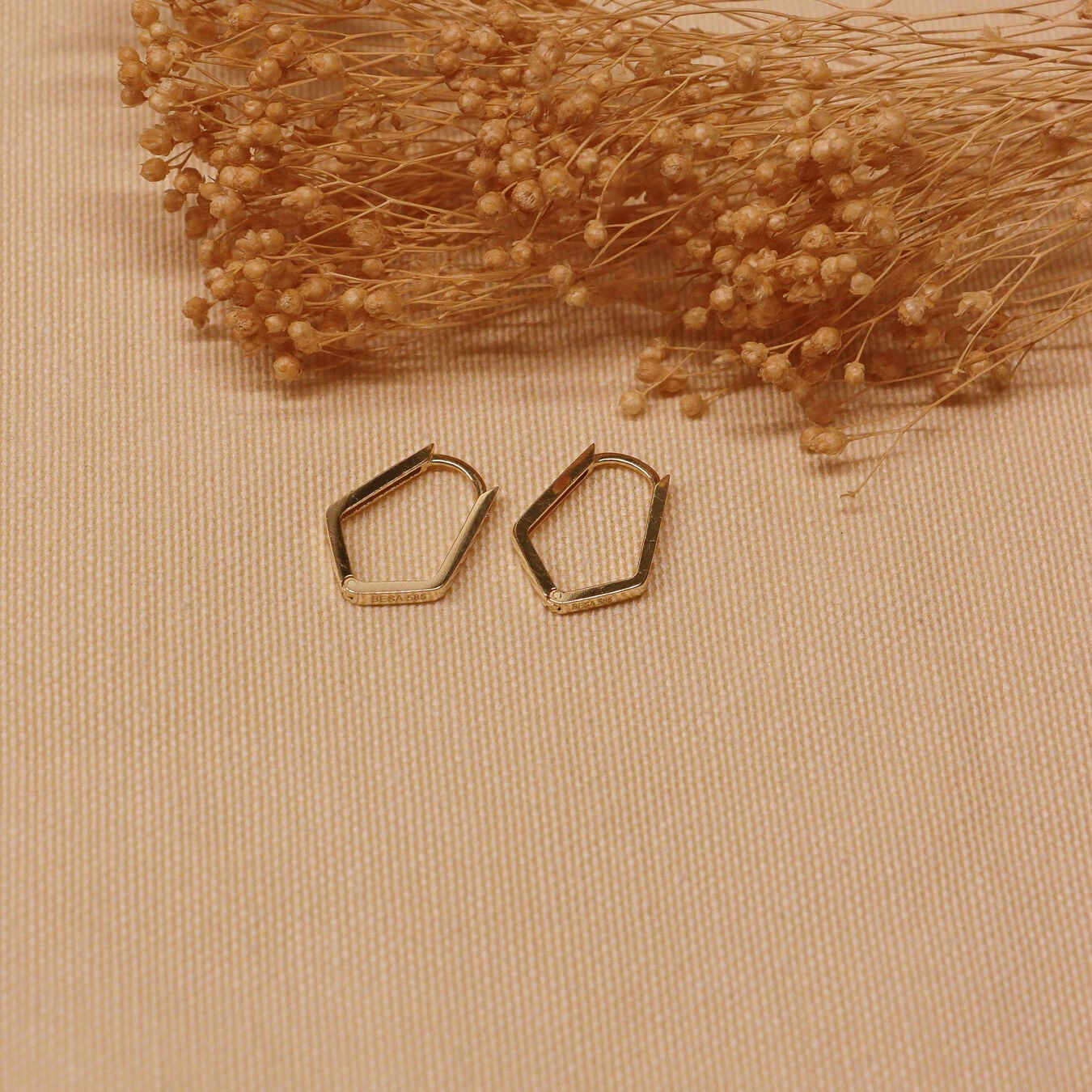 Hexagon Halka Küpe