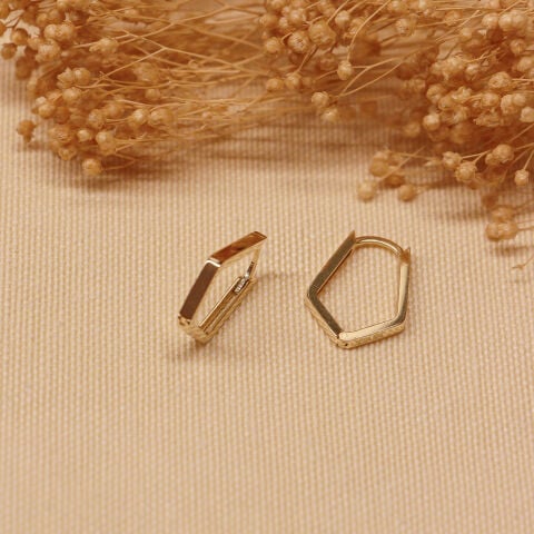 Hexagon Halka Küpe