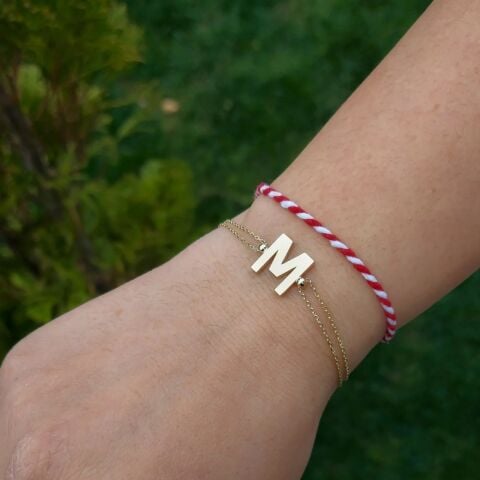 M Harfi Minimal Bileklik