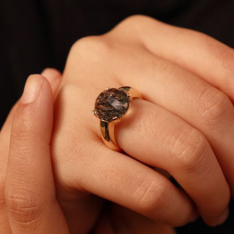 Rutile Quartz Modern Yüzük