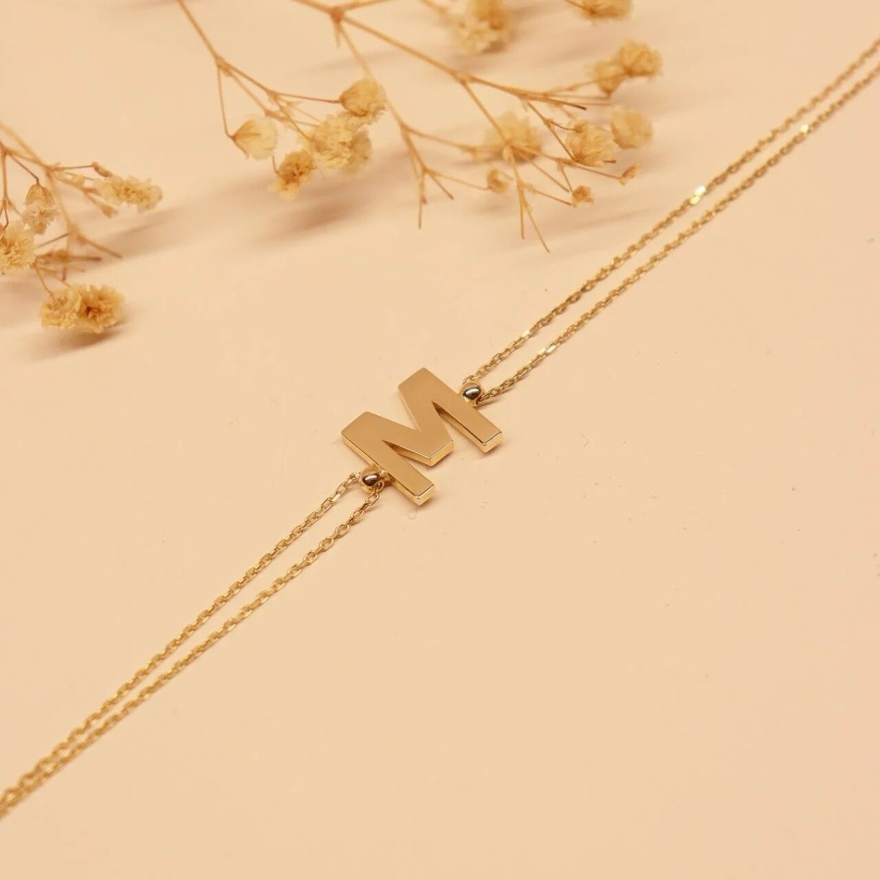 M Harfi Minimal Bileklik