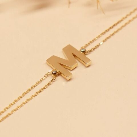 M Harfi Minimal Bileklik