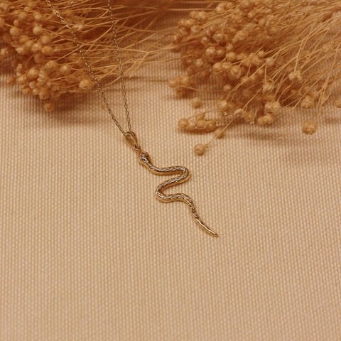 Yılan Minimal Kolye