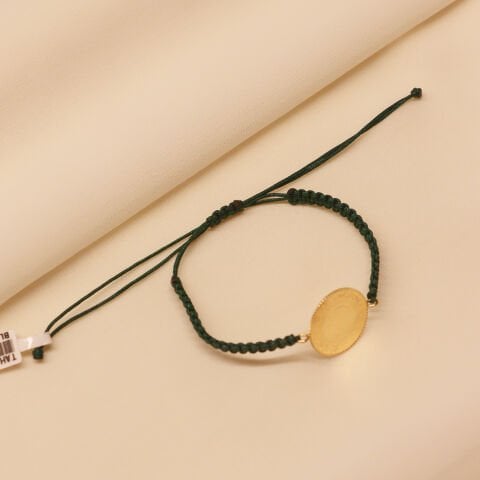 Yeşil İpli Çeyrekli Bileklik