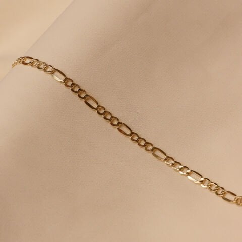 3 Mm Figaro Zincir Minimal Bileklik