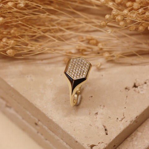 Altıgen Modern Yüzük