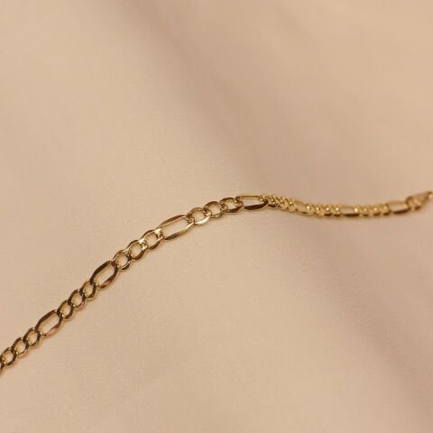 4 Mm Figaro Zincir Minimal Bileklik