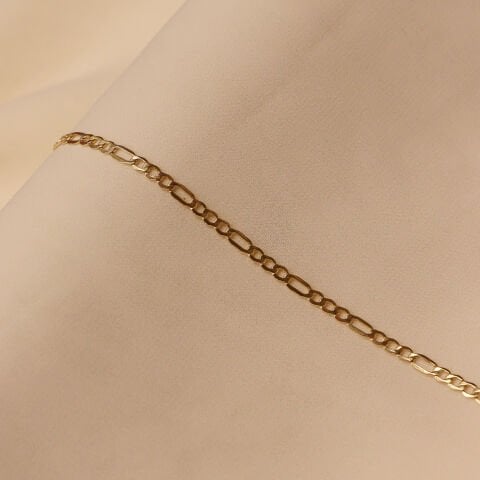 4 Mm Figaro Zincir Minimal Bileklik