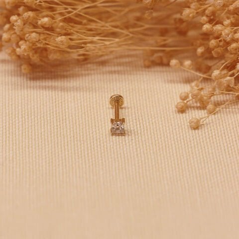 4 Tırnak Tektaş Tragus Piercing