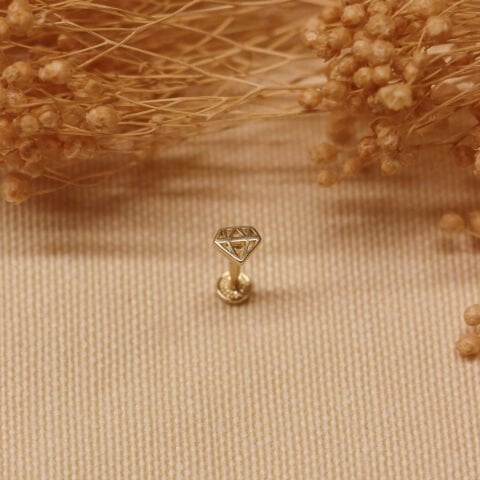 Elmas Sembol Tragus Piercing