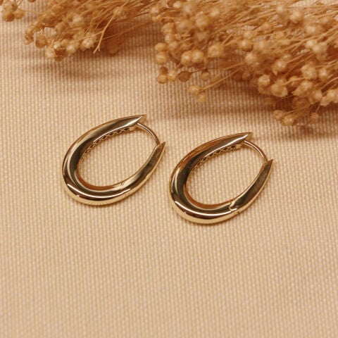 Bold Oval Halka Küpe
