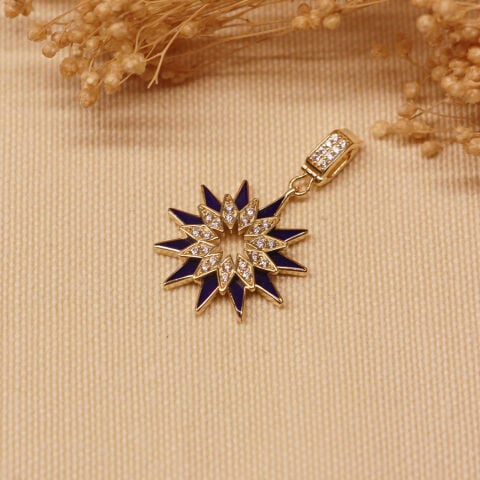 Stella Blue Charm Modern Kolye Ucu