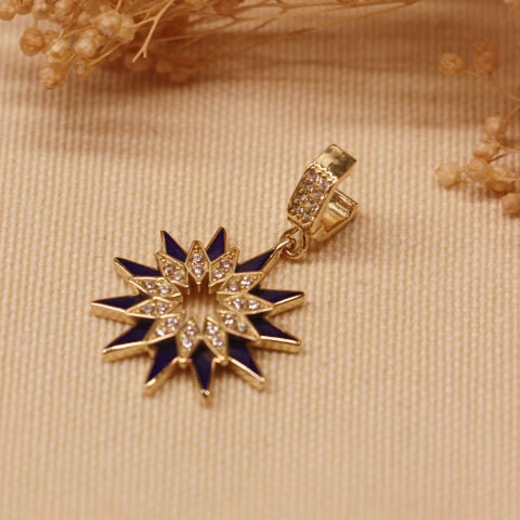 Stella Blue Charm Modern Kolye Ucu