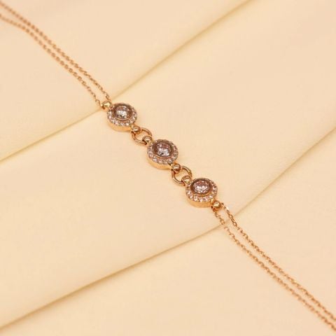 3 Taşlı Modern Bileklik