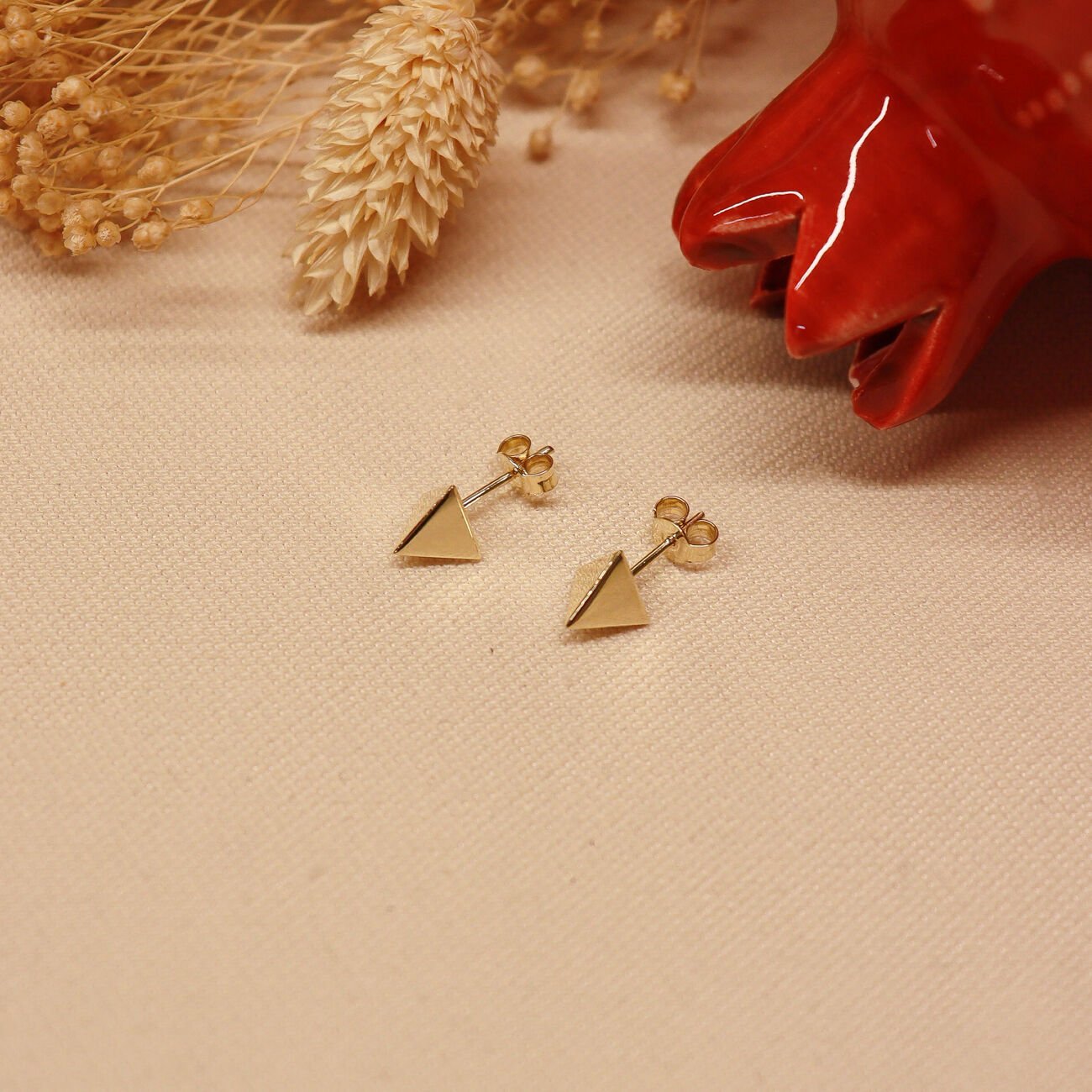 Piramit Vidalı Küpe