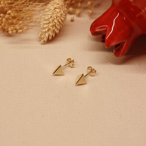 Piramit Vidalı Küpe