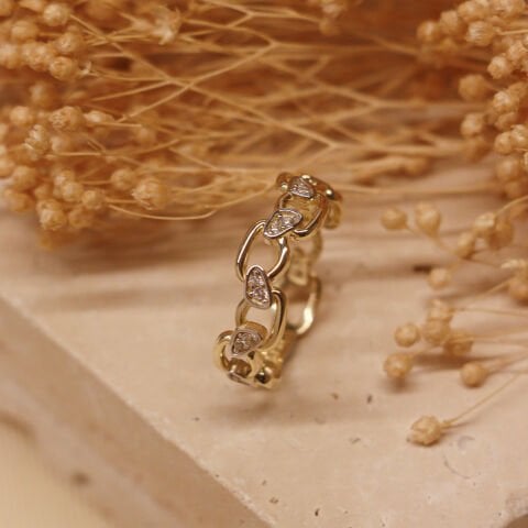 Zincir Tasarım Modern Yüzük