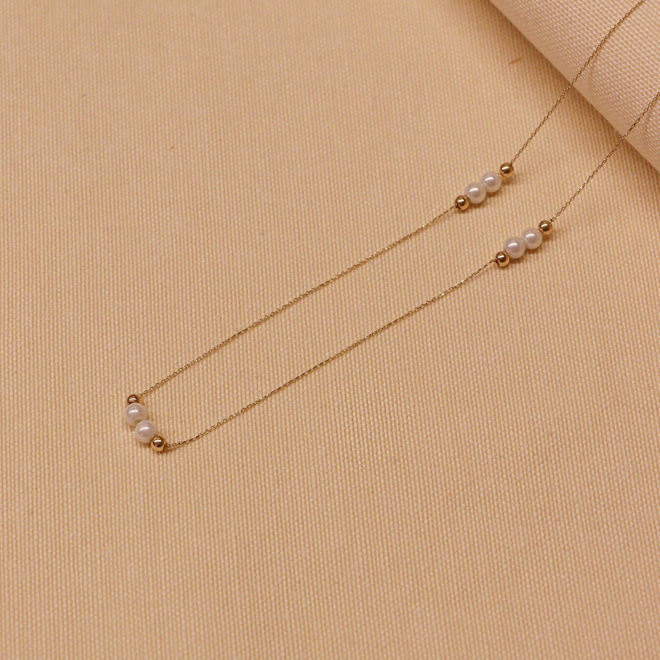 4 Mm İncili Forse Zincir Modern Kolye