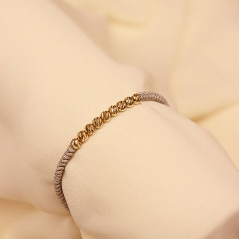 Sıra Dorika Gri İpli Bileklik