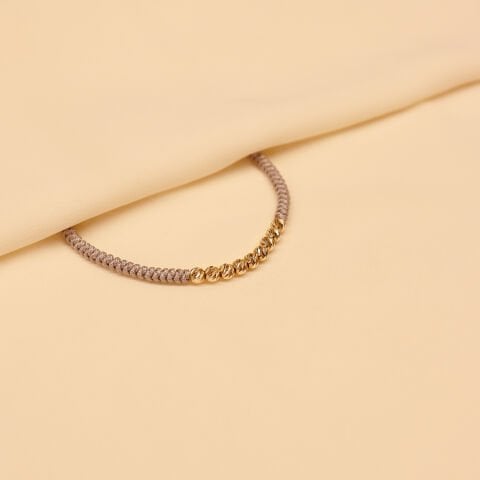 Sıra Dorika Gri İpli Bileklik