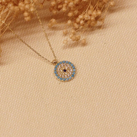 Firuze Eye Minimal Kolye