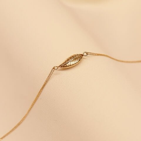 Yaprak Minimal Bileklik