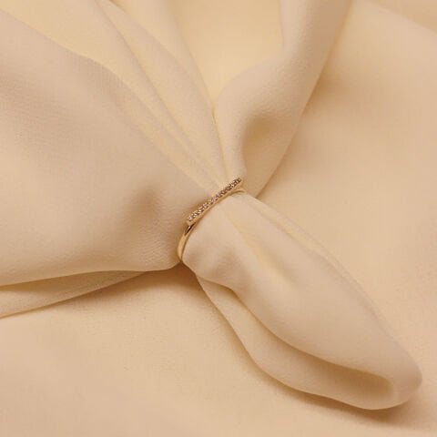 Tek Sıra Taşlı Çubuk Minimal Yüzük