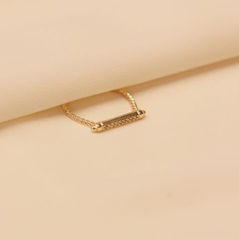 Taşlı Çubuk Minimal Yüzük