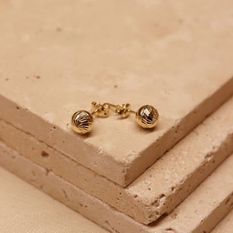 7 MM Dorika Top Vidalı Küpe