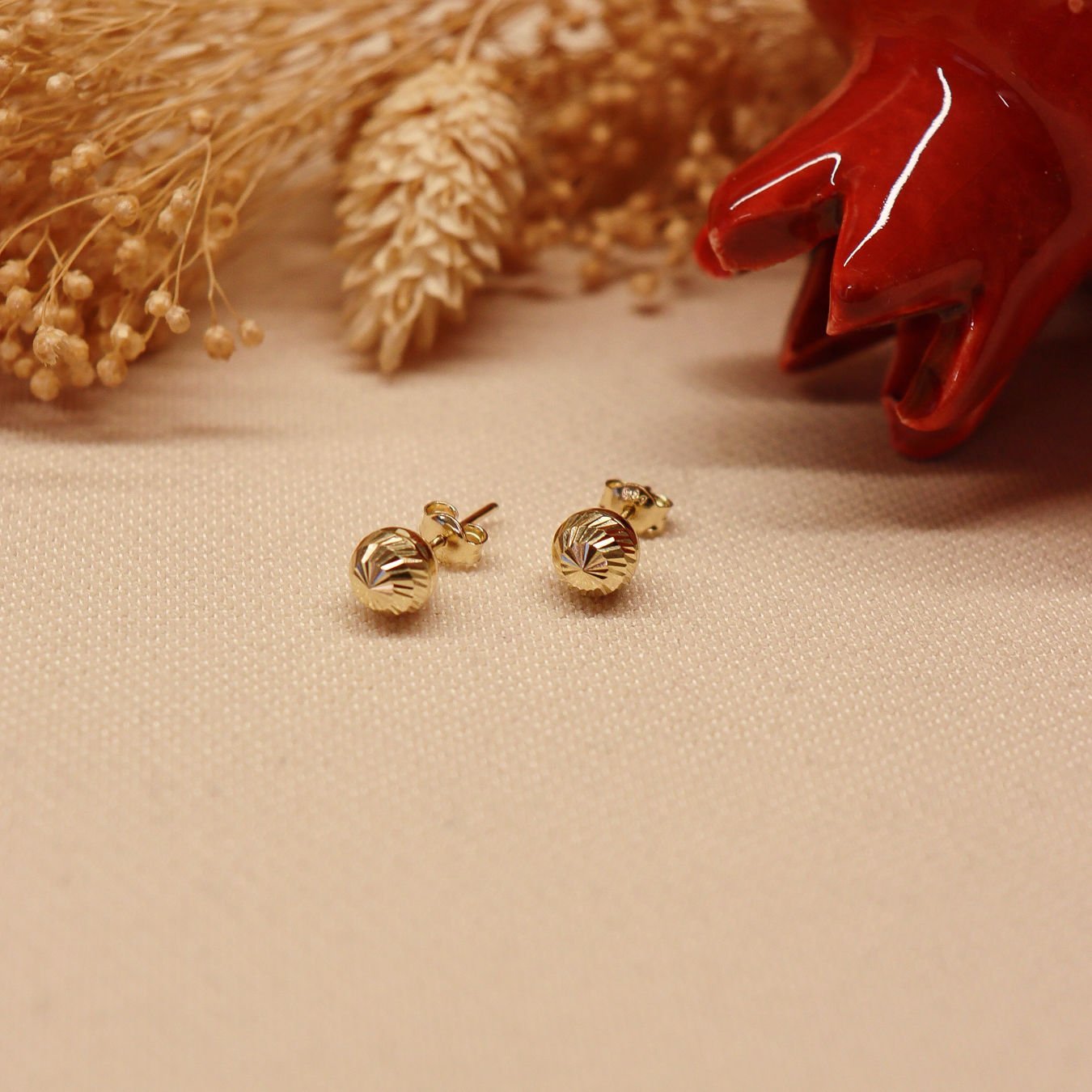 7 MM Dorika Top Vidalı Küpe