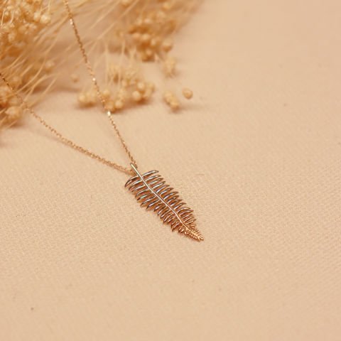 Palmiye Yaprağı Minimal Kolye