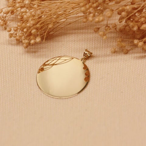1.5 Cm Plaka Modern Kolye Ucu