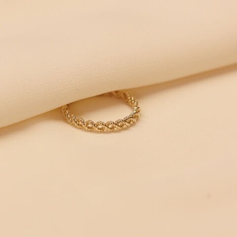 Burgu Zincir Tasarım Minimal Yüzük