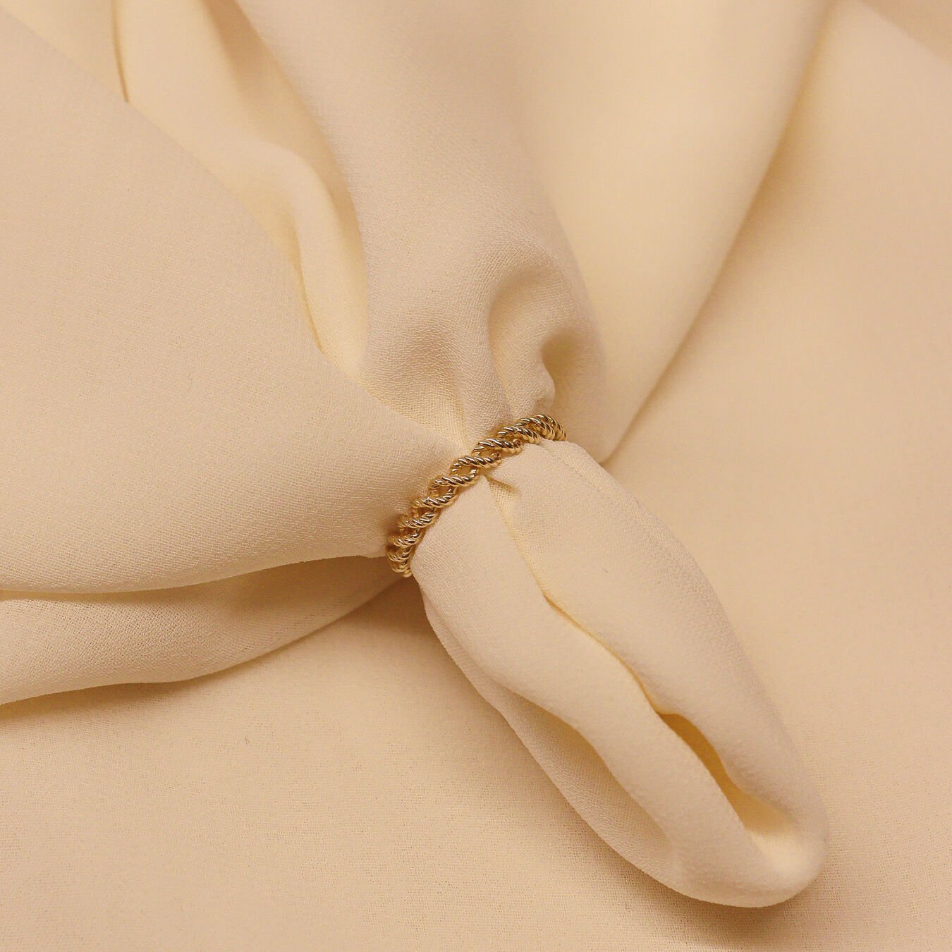 Burgu Zincir Tasarım Minimal Yüzük