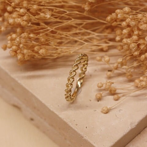 Burgu Zincir Tasarım Minimal Yüzük