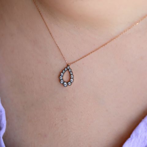 Damla Taşlı Modern Kolye