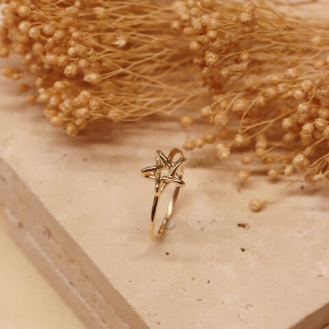 Düğüm Yıldız Minimal Yüzük