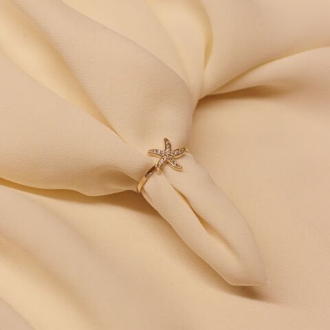 Deniz Yıldızı Minimal Yüzük