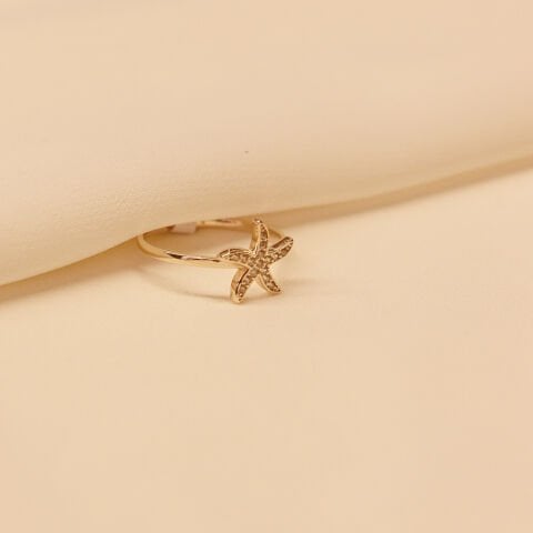 Deniz Yıldızı Minimal Yüzük