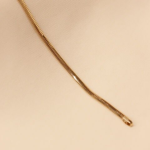 3 Mm Balık Sırtı Zincir Modern Bileklik