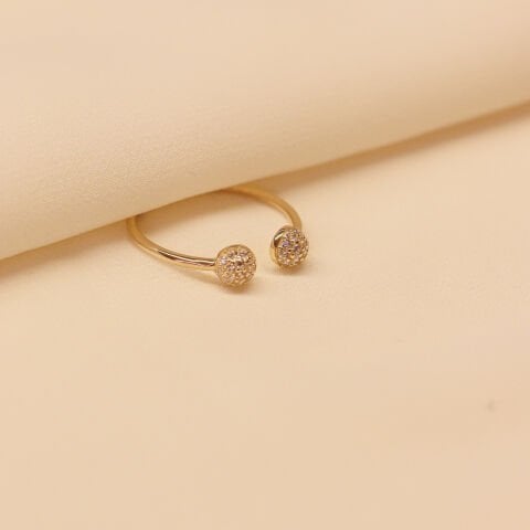 Ayrık Taşlı Toplu Minimal Yüzük