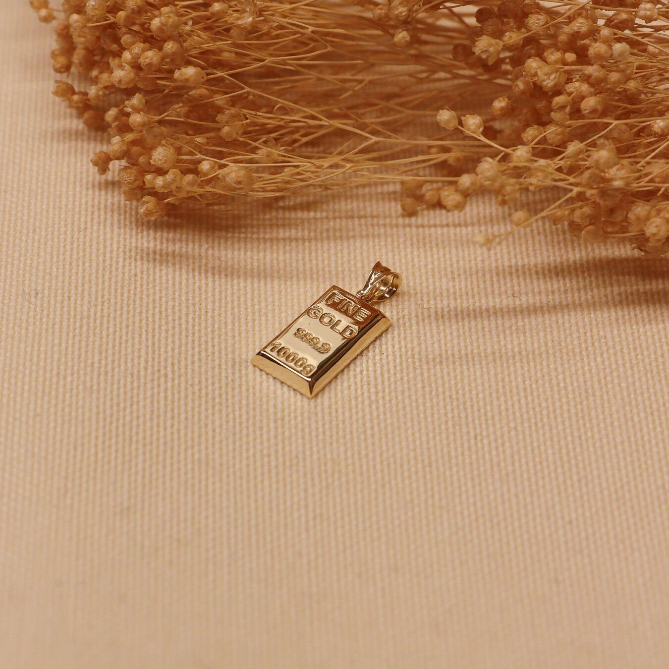 Medium Külçe Modern Kolye Ucu