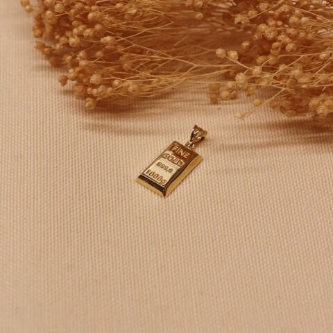 Large Külçe Modern Kolye Ucu