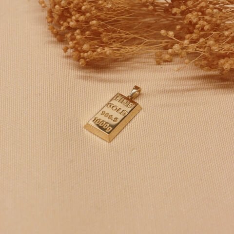 X Large Külçe Modern Kolye Ucu