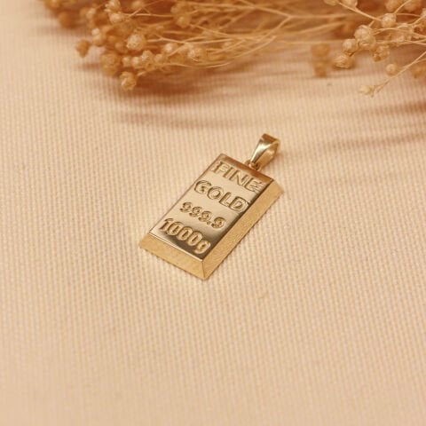 X Large Külçe Modern Kolye Ucu