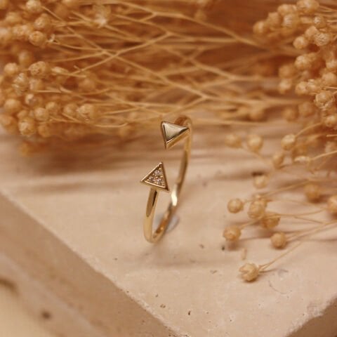 Ayrık Üçgen Minimal Yüzük