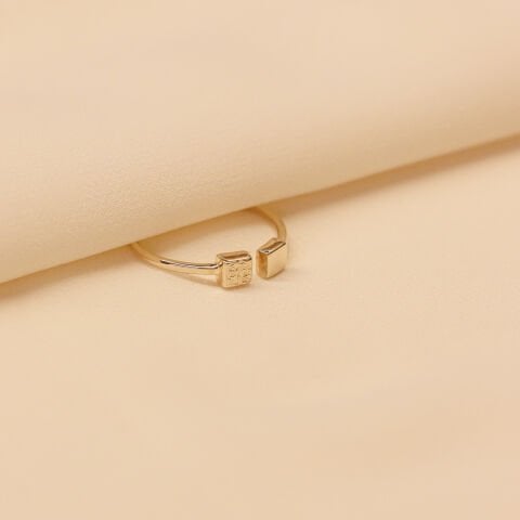 Ayrık Küp Minimal Yüzük