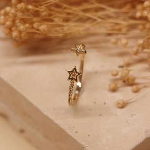 Ayrık Yıldız Minimal Yüzük